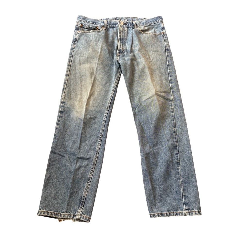 Levi's 505 Regular Fit 38x30 Straight Leg Jeans Men's Blue Denim